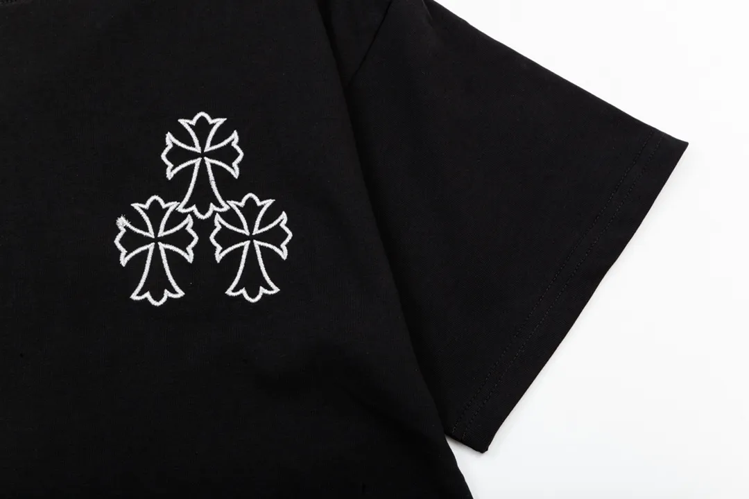 Chrome Hearts/ 🪡 Logo Same Style T Versatile : Black Size：XS~L